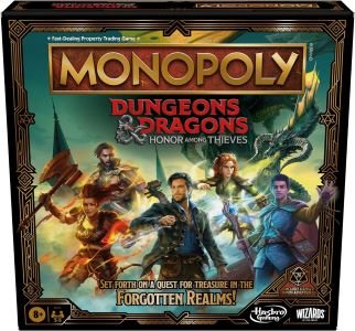 Hasbro Gaming Monopoly Dungeons & Dragons Honor Among Thieves Game Box Art